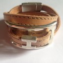 BRACELET PASSE CUIR PLAQUE