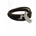 BRACELET CUIR ET FERMOIR DENT