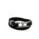 BRACELET CUIR ET FERMOIR H 