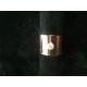 Bague strass acier or rose 