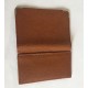 PORTE CARTE FORMAT CARTE BLEUE EN CUIR CAMEL