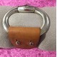 BRACELET DEMI JONC CUIR CAMEL