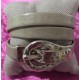 BRACELET FERMOIR CEINTURE  ET CUIR TAUPE