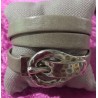 BRACELET FERMOIR CEINTURE  ET CUIR TAUPE